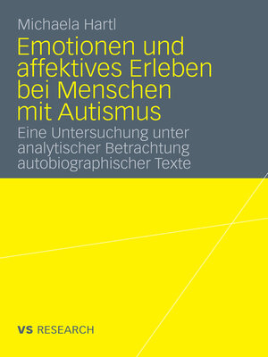 cover image of Emotionen und affektives Erleben bei Menschen mit Autismus